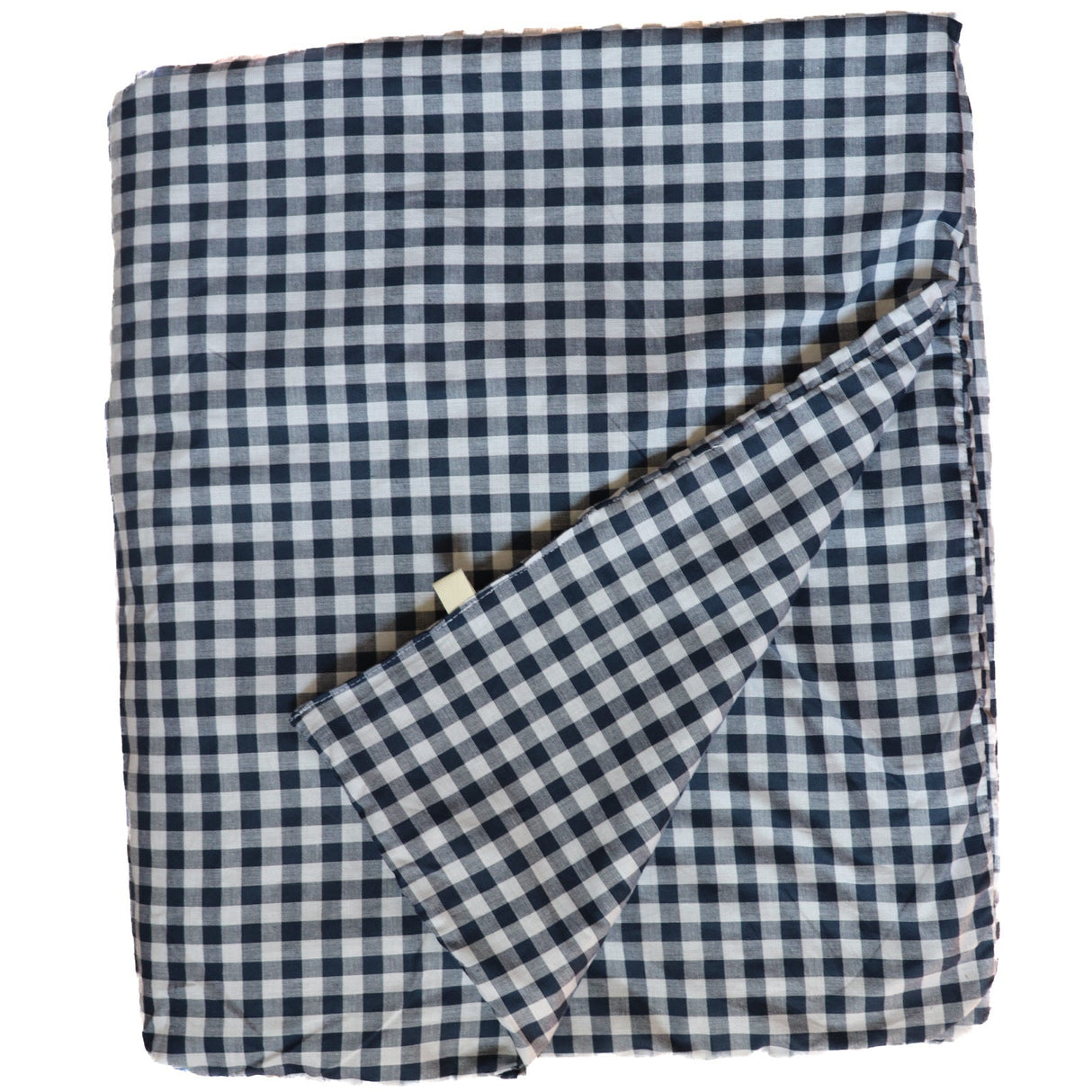 Navy Gingham Crib Quilted Blanket