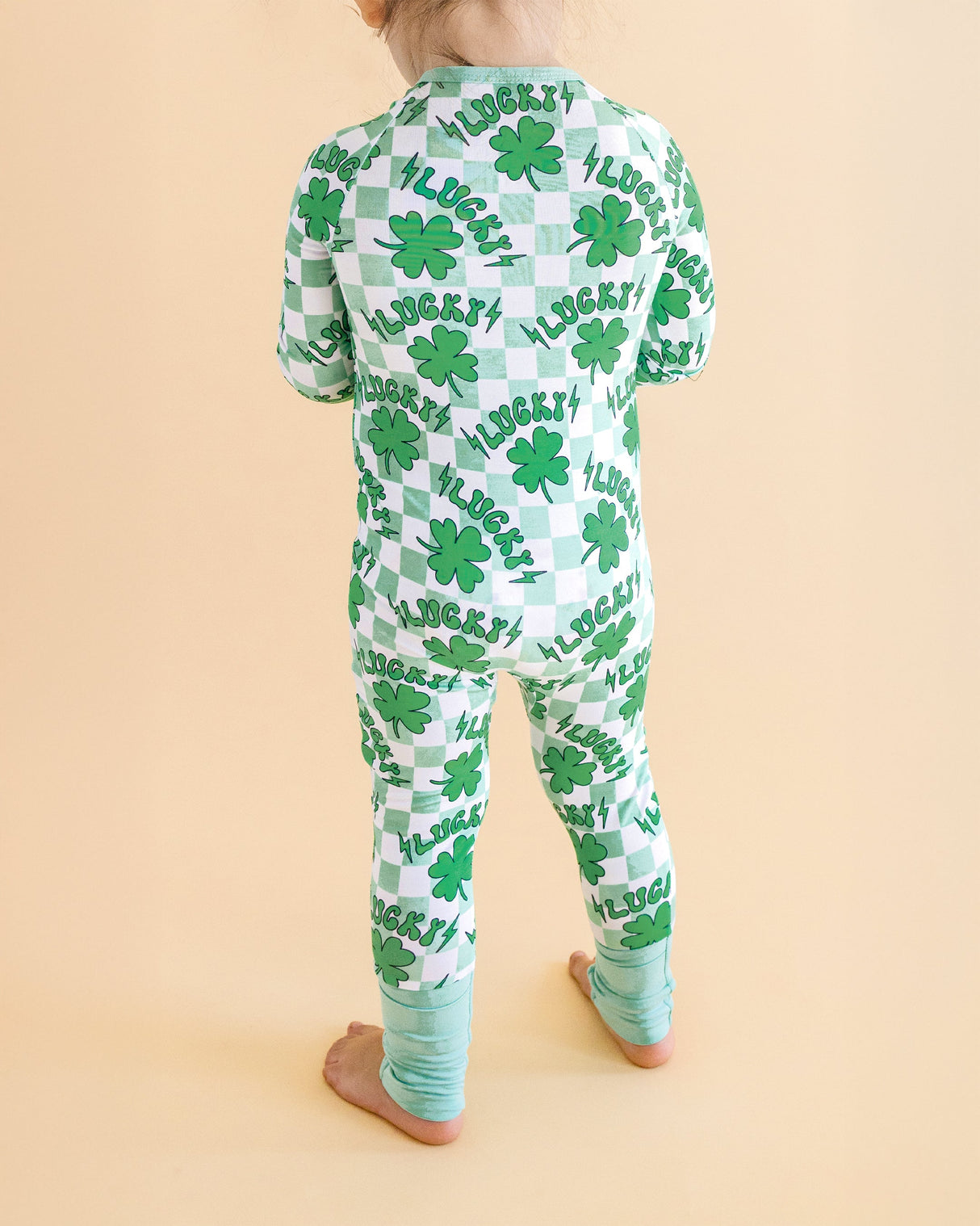 Bamboo Zip Romper | Lucky Shamrock - HoneyBug 