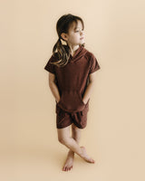 Terry Cargo Shorts Set | Chocolate - HoneyBug 
