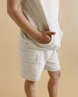 Cargo Shorts Set | Oatmeal - HoneyBug 