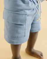 Cargo Shorts Set | Blue - HoneyBug 