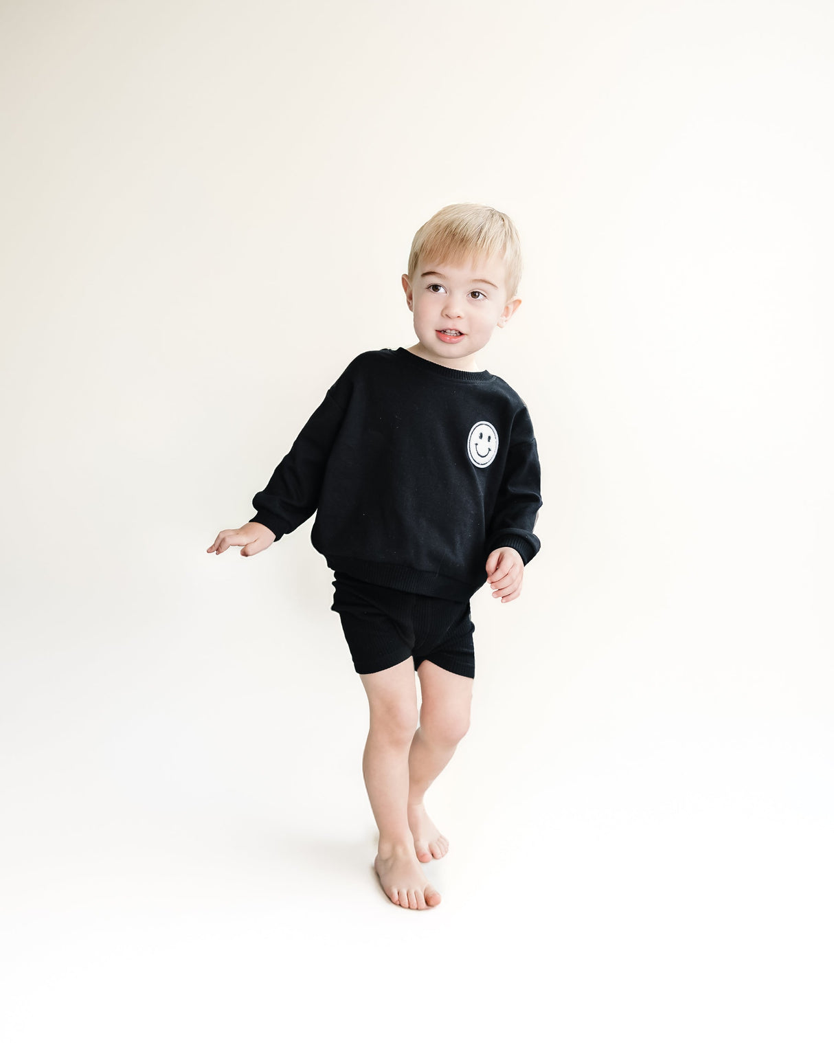 Biker Shorts Set | Black - HoneyBug 