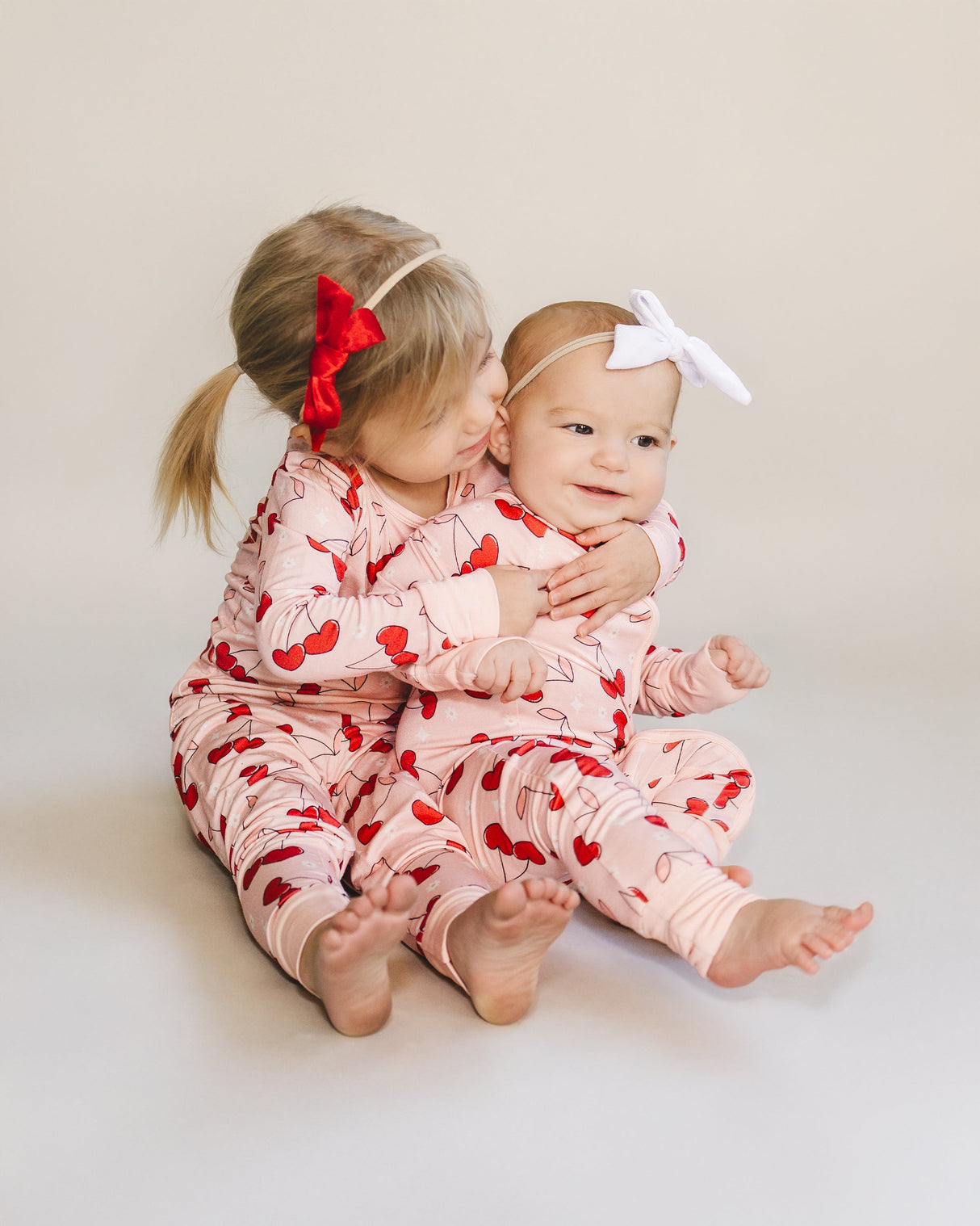 Bamboo Two Piece Set | Cherry Heart - HoneyBug 