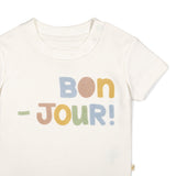 Organic Kids T-Shirts - Bonjour - HoneyBug 