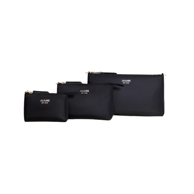 3-piece Pouch Set Black - HoneyBug 