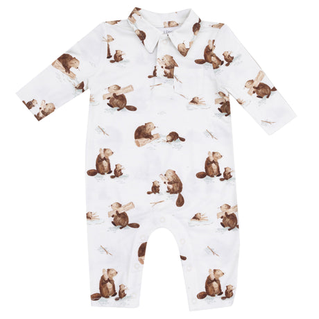 Polo Romper - HoneyBug 