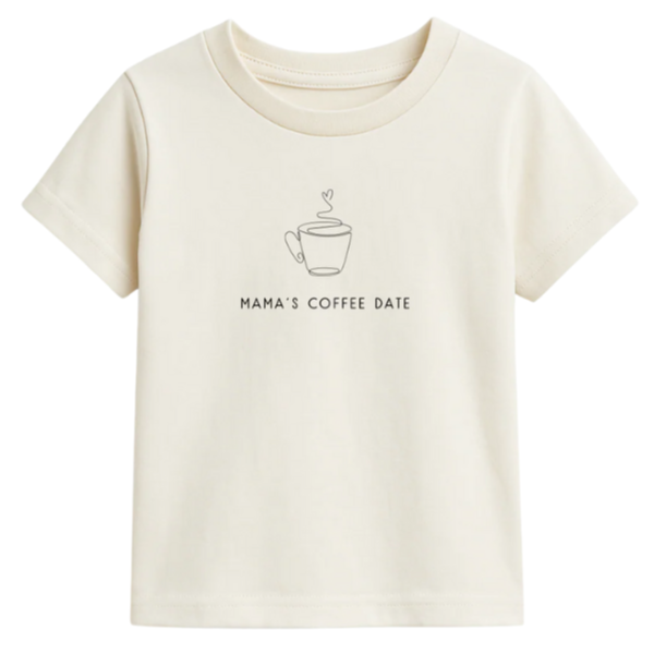 Mama's Coffee Date - Organic Cotton Kids Graphic Tee - HoneyBug 