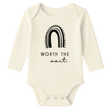 Worth the Wait - Long Sleeve Organic Bodysuit - HoneyBug 
