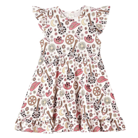 Cowgirl Cutie Bamboo Twirl Dress - HoneyBug 