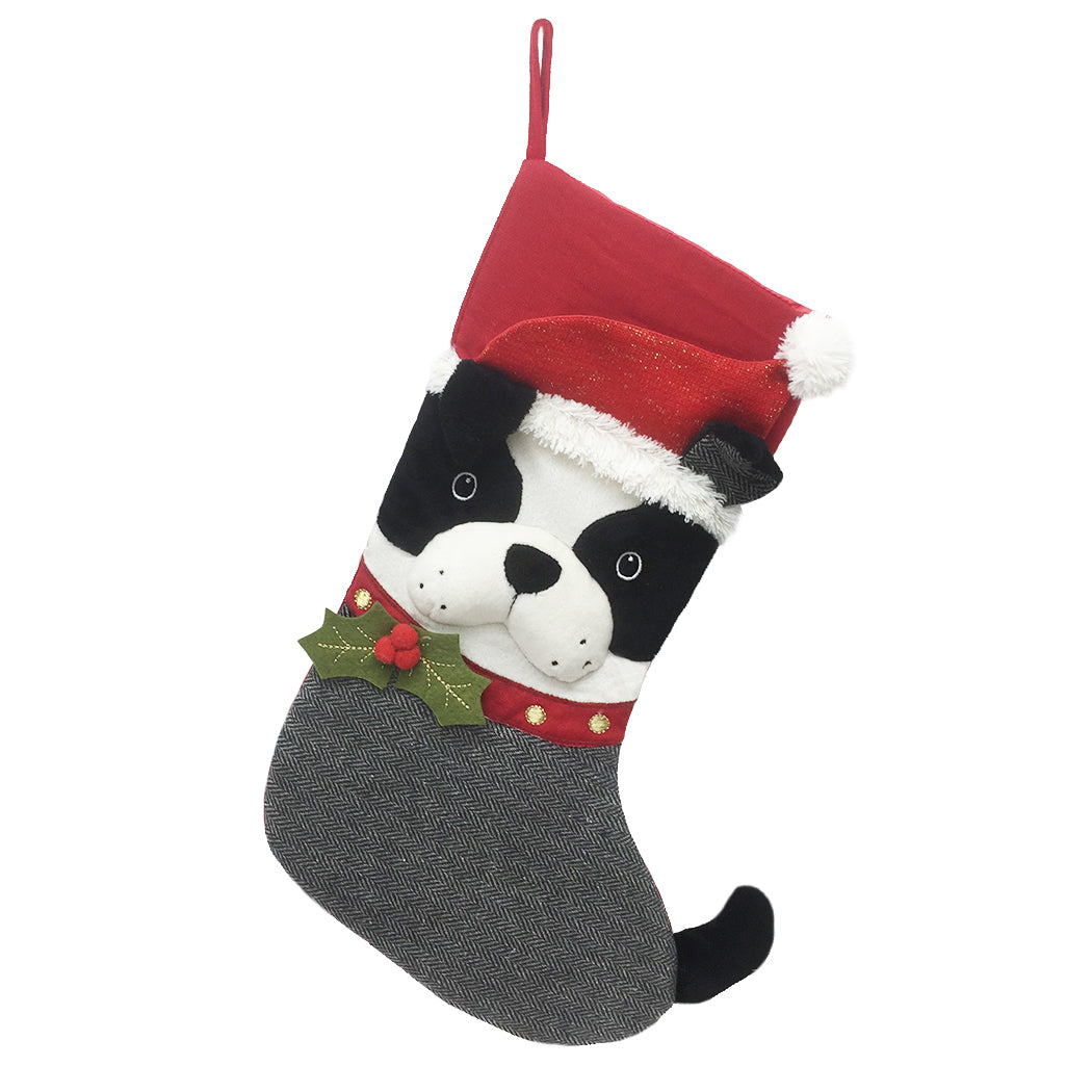 Frenchie Clause Stocking - HoneyBug 