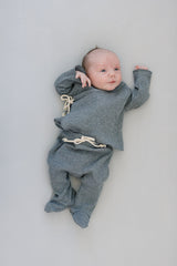 Stone Bamboo Stretch Crib Sheet - HoneyBug 