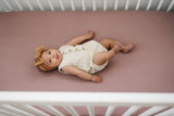 Dusty Rose Bamboo Stretch Crib Sheet - HoneyBug 
