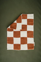 Rust Checkered Plush Blanket - HoneyBug 
