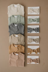 Oatmeal Organic Cotton Ribbed Zipper - HoneyBug 