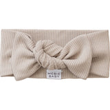 Oatmeal Organic Cotton Ribbed Head Wrap - HoneyBug 