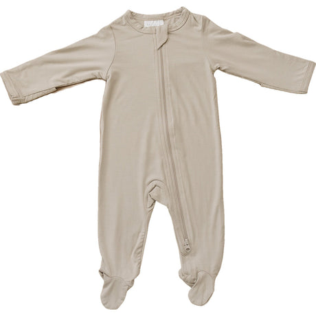 Oatmeal Bamboo Footed Zipper - HoneyBug 