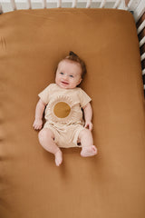 Mustard Bamboo Stretch Crib Sheet - HoneyBug 