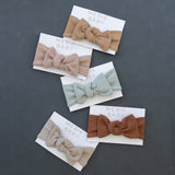 Oatmeal Organic Cotton Ribbed Head Wrap - HoneyBug 