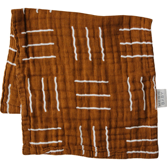 Mustard Mudcloth Muslin Burp Cloth - HoneyBug 