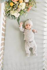 Sage Bamboo Stretch Crib Sheet - HoneyBug 