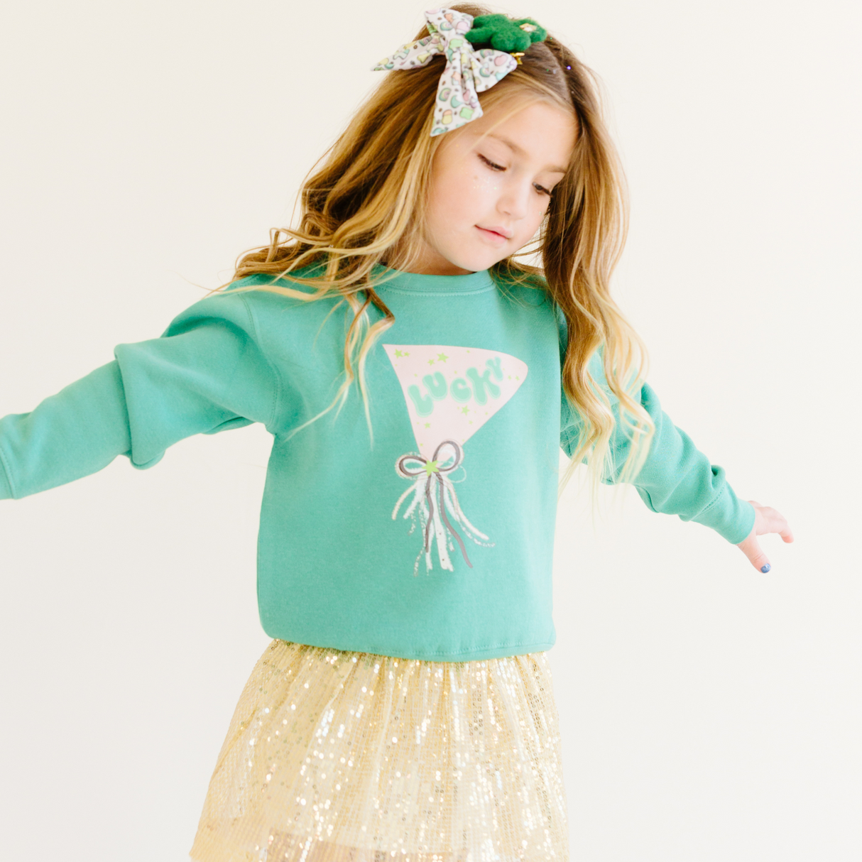 Lucky Girl Flag Sweatshirt