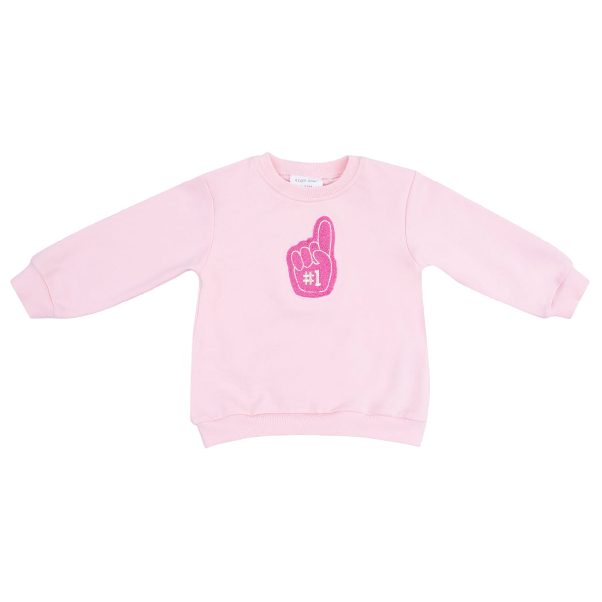 #1 Fan Oversized Sweatshirt - Varsity Pink - HoneyBug 