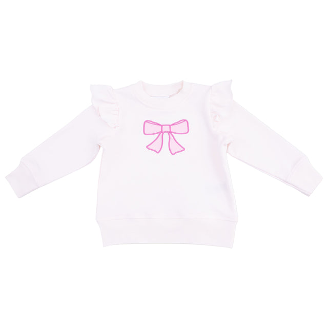 Bow Ruffle Sweatshirt - HoneyBug 