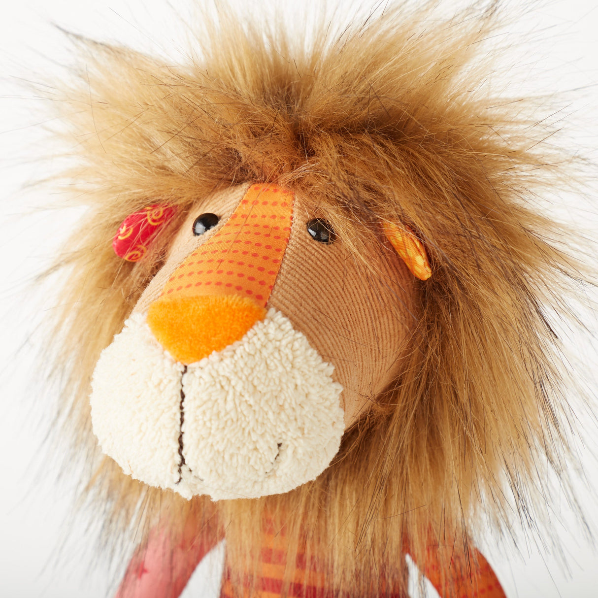 Patchwork Lion Plush Toy - HoneyBug 