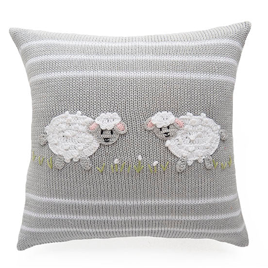 Lamb 10" Pillow, Grey