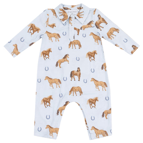 Long Sleeve Cowboy Romper - HoneyBug 