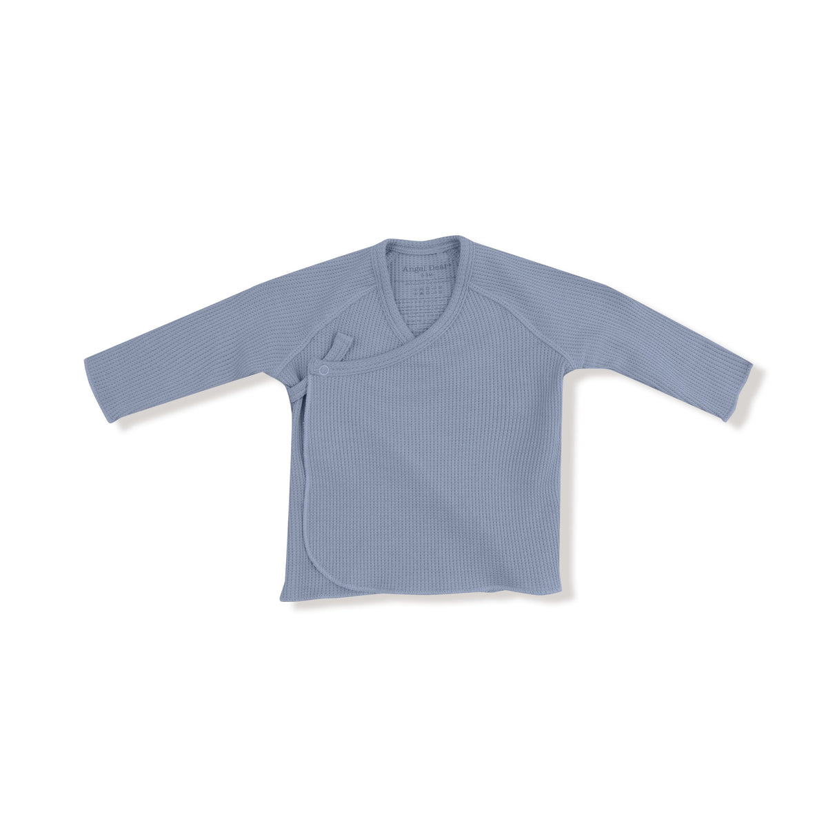 2 Piece Long Sleeve Kimono Footed Pant - Blue Blizzard - HoneyBug 