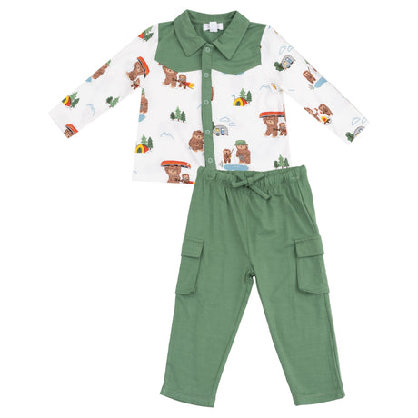 Cowboy Button Down and Pant - HoneyBug 