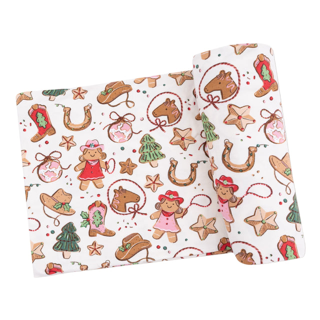 Swaddle Blanket - Cowgirl Christmas - HoneyBug 