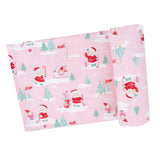 Swaddle Blanket - Golfing Mrs. Claus and Elves - HoneyBug 
