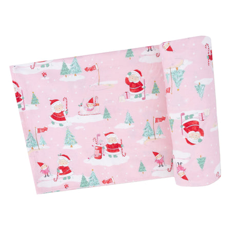 Swaddle Blanket - Golfing Mrs. Claus and Elves - HoneyBug 