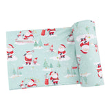 Swaddle Blanket - Golfing Santa and Elves - HoneyBug 