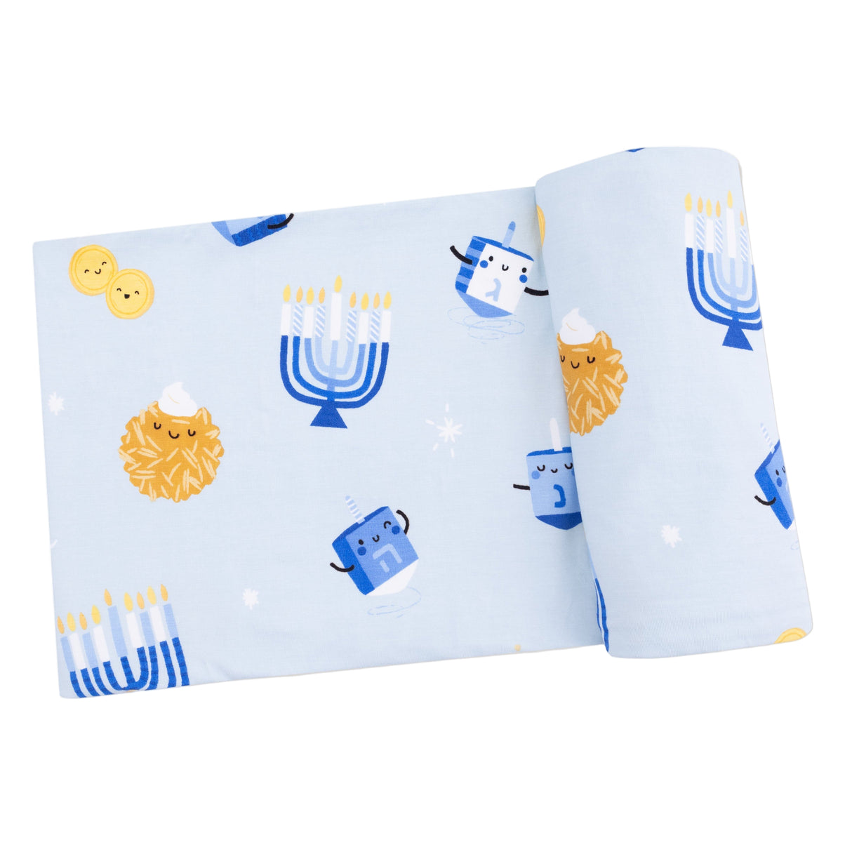 Swaddle Blanket - Hanukkah - Blue - HoneyBug 