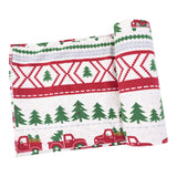 Swaddle Blanket - Red Truck Fair Isle - HoneyBug 