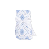 Blue Argyle - Swaddle Blanket
