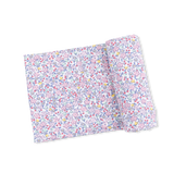 Elizabeth's Garden - 2 Way Ruffle Back Zipper Footie & Swaddle Blanket Set