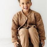 Organic Kids Merino Wool Buttoned Jacket - Sparkle - HoneyBug 