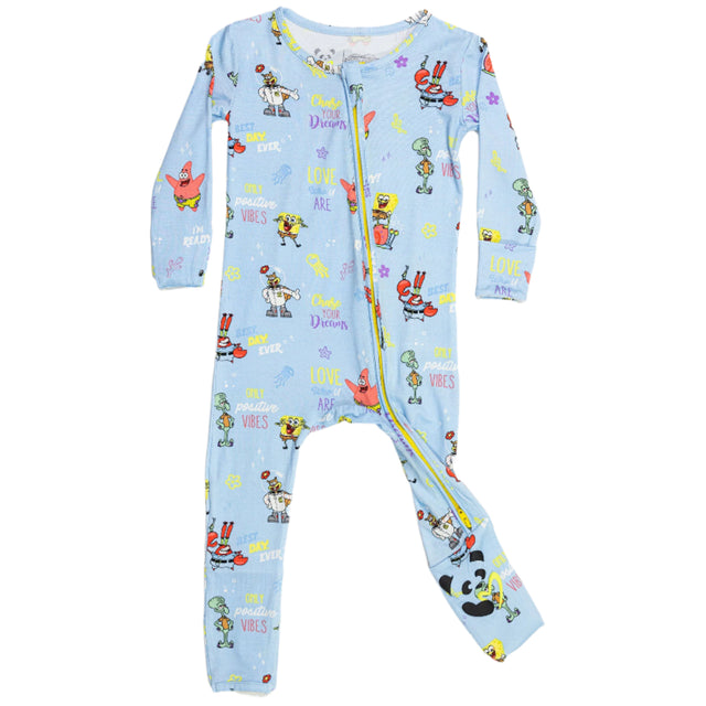 SpongeBob SquarePants: Good Vibes Bamboo Convertible Footie - HoneyBug 