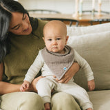 Cotton Muslin + Fleece Bandana Bib 4 Pack - Adobe Checker - HoneyBug 