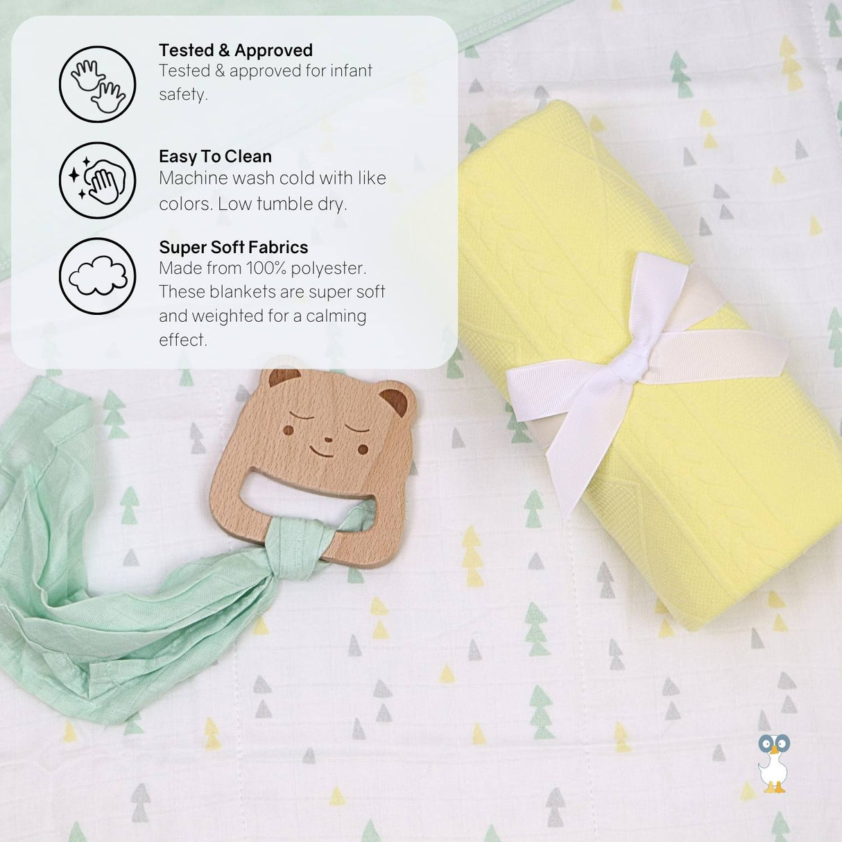 Yellow Knit Blanket - HoneyBug 
