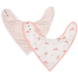 Bunny & Pink Wave Bib Set - HoneyBug 