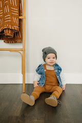 Dark Grey Mebie Baby Beanie - HoneyBug 