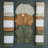 Olive Bamboo Footed Zipper - HoneyBug 