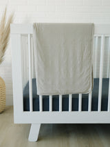 Charcoal Bamboo Stretch Crib Sheet - HoneyBug 