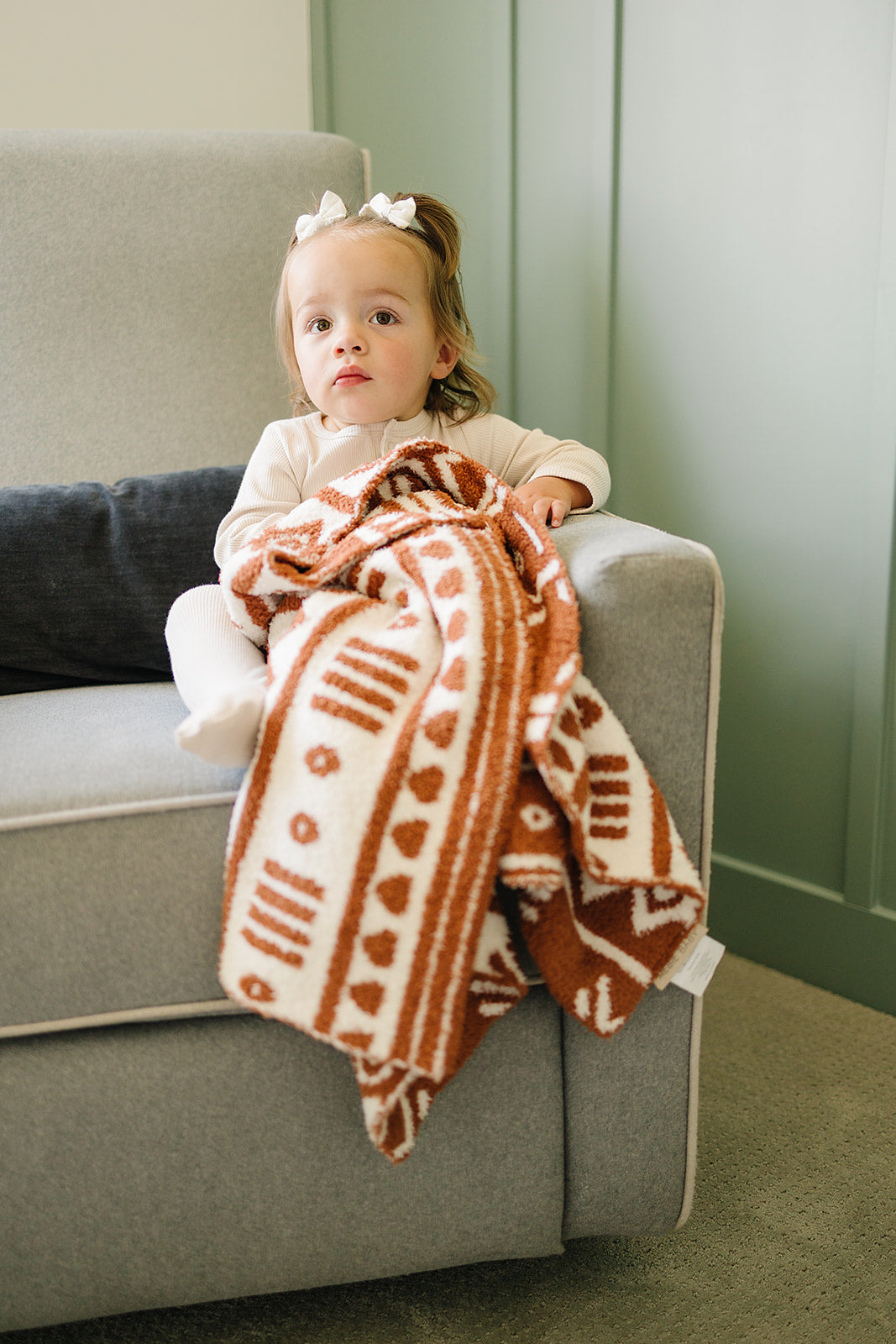 Rust Alpine Plush Blanket - HoneyBug 