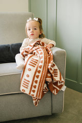 Rust Alpine Plush Blanket - HoneyBug 